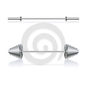 Set barbells, vector illustration.