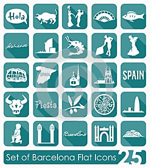 Set of Barcelona icons