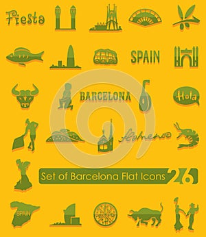 Set of Barcelona icons