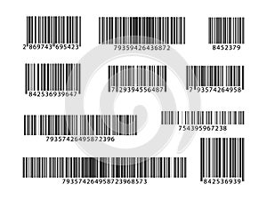 Set of barcodes. Collection QR codes. Vector illustration