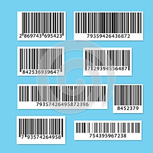 Set of barcodes. Collection QR codes. Vector illustration