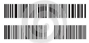 Set of barcodes, QR-codes, Realistic barcode icons. Vector illustration for your design