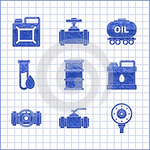 Set Barrel oil, Industry metallic pipes and valve, Motor gas gauge, Canister for motor machine, Oil petrol test tube