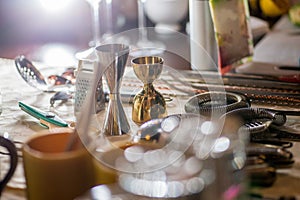 Set of bartender`s tools