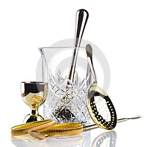 Set of bartender tools. Cooking utensils