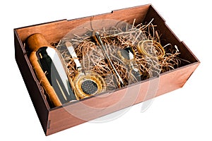 Set of bartender tools. Cooking utensils