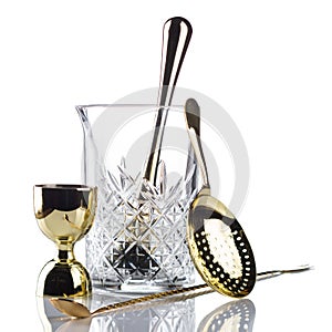 Set of bartender tools. Cooking utensils