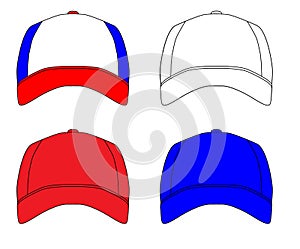 Set Of 4 Baseball Caps