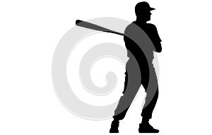 Set of baseball players silhouettes of sports people vector,Baseball player vector silhouette