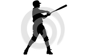 Set of baseball players silhouettes of sports people vector,Baseball player vector silhouette