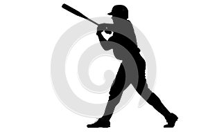 Set of baseball players silhouettes of sports people vector,Baseball player vector silhouette