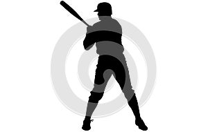 Set of baseball players silhouettes of sports people vector,Baseball player vector silhouette