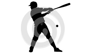 Set of baseball players silhouettes of sports people vector,Baseball player vector silhouette