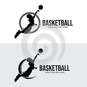Set Of Basketball Logo Designs