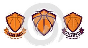 Set of basketball sport icons