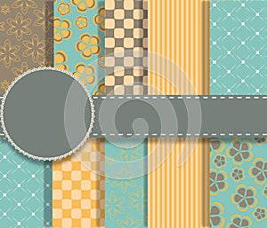 Set of beaautiful vector paper for scrapbook