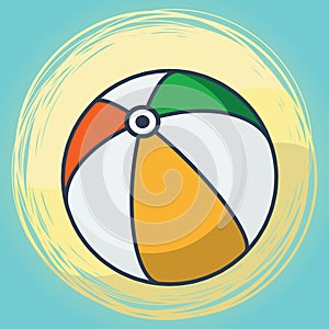 set of beach icons. Vector illustration decorative design