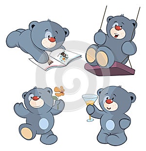A set of bears cartoon