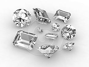 Set of beautiful brilliants