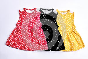 Set of beautiful tops for toddlers girls.