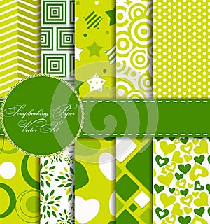 Set of Beautiful Vector Paper for Scrapbook