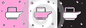 Set Bedpan icon isolated on pink and white, black background. Toilet for bedridden patients. Vector Illustration