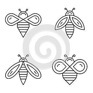 Set of Bee logo