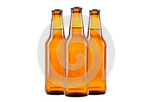 Set of Beer bottle on a white background. Bottle with drink like Ipa, Pale Ale, Pilsner, Porter or Stout