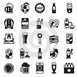 Set of beer icons.