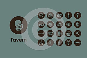 Set of beer simple icons