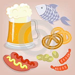 Set of beer snack