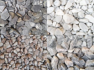 Set of big natural stones rocks for garden decoration