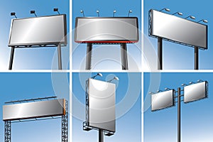 set of billboards. Vector illustration decorative design