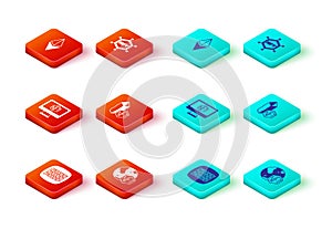Set Binary code, NFT Digital crypto art, Monitor with store app, blockchain technology and Ethereum ETH icon. Vector