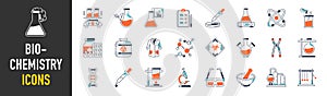 Set of biochemistry icons collection.