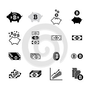 Bitcoin icons collection