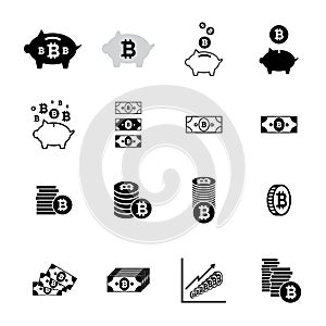 Bitcoin icons collection