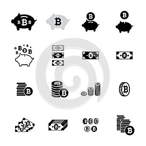 Bitcoin icons collection