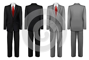 Set of black and grey suits.