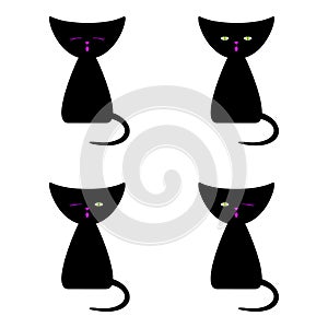 Set of black kittens