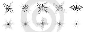 Set of black stars burst snow icons vector illustration abstract background texture pattern modern style