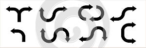 Set of black vector arrow.arrow vector illustration and colection.arrows vector icon