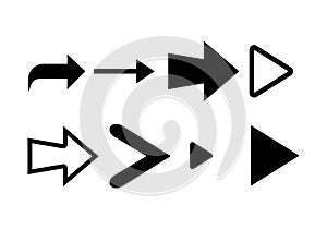 Set of black vector arrow.arrow vector illustration and colection.