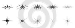 Set of black and white flower stars snow icons vector illustration abstract background texture pattern new modern style