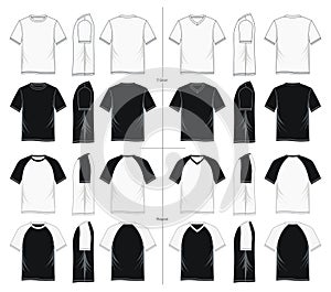 Set black and white graphic design tshirt