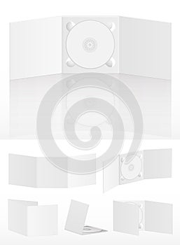 Set of blank cd covers on white