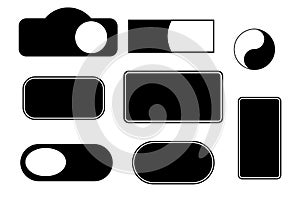 Set of blank labels, tags and stickers