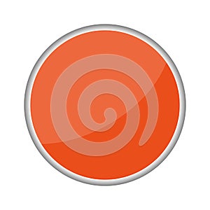 Set of blank orange round buttons for website or app. Vector eps10