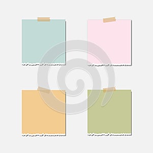 Set of blank paper stickers, labels, tags and buttons.