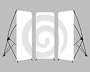 Set of blank X-stand